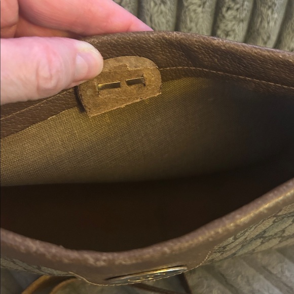 Gucci Vintage Crossbody Coated Canvas Shoulder Bag GG Monogram Leather Trim - Picture 15 of 17